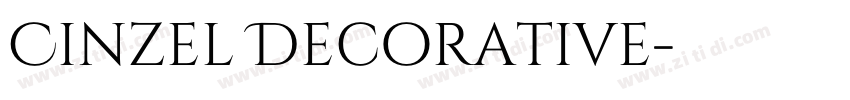 Cinzel Decorative字体转换